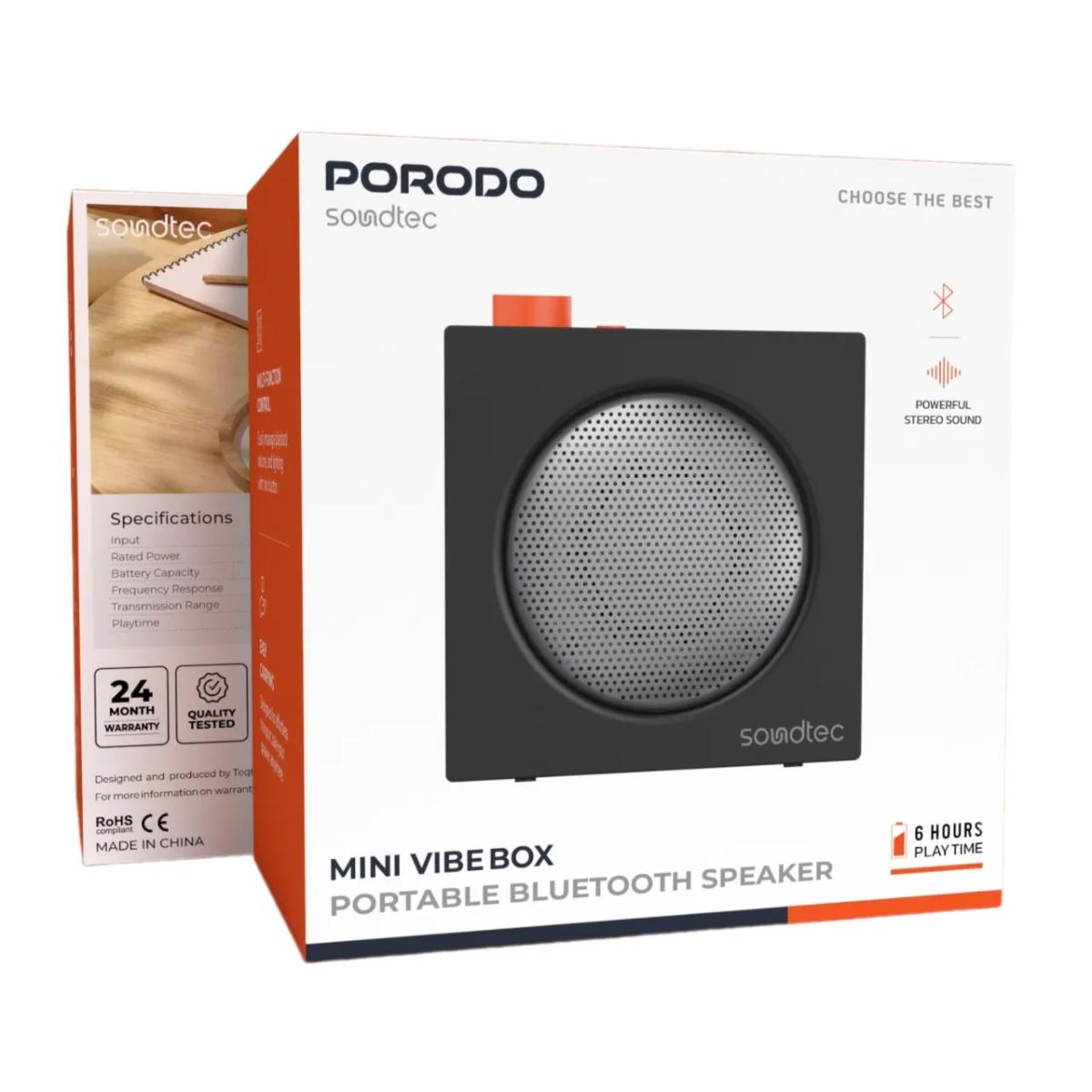 Porodo Soundtec Mini Vibe Box Portable Speaker