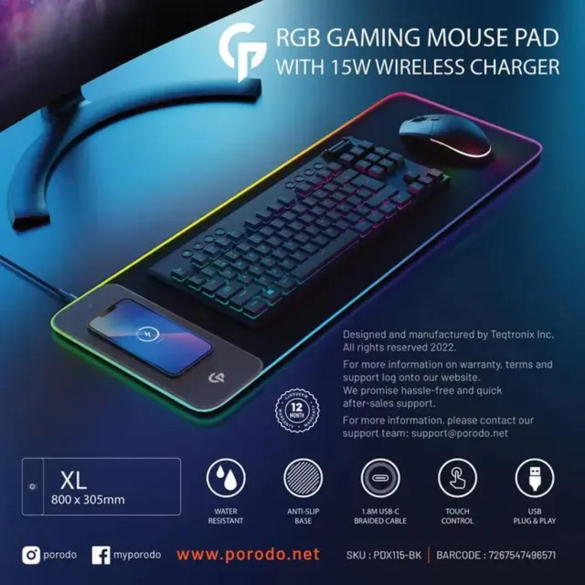 Porodo XL RGB Gaming Mouse Pad