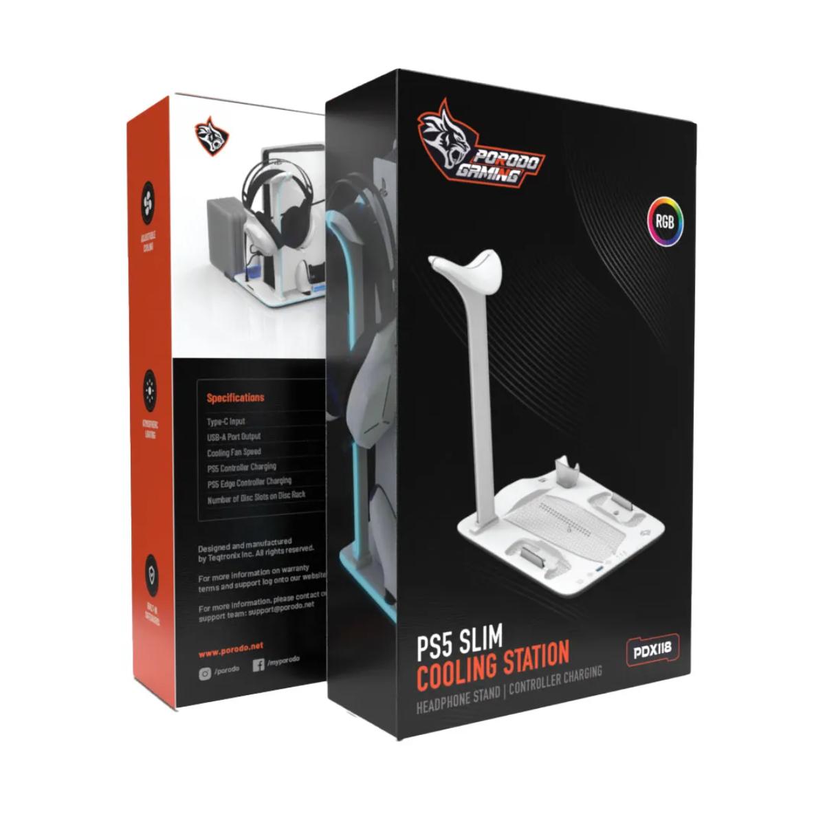 Porodo Gaming 6-in-1 PS5 Slim Cooling Station