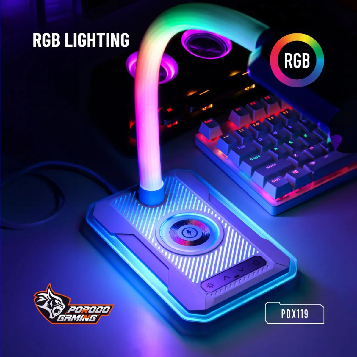 Porodo E-Sports Desk Lamp & Wireless Charger