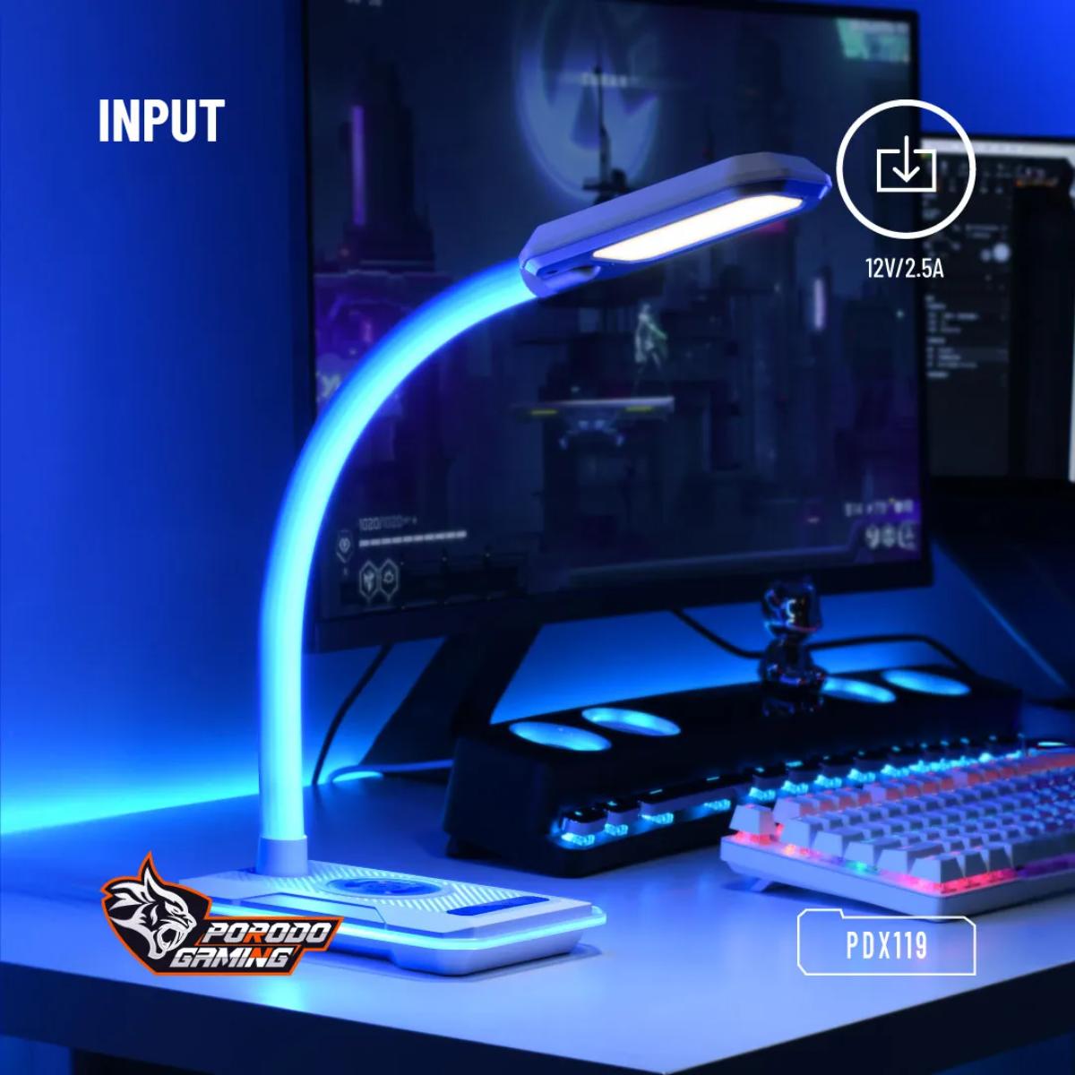 Porodo E-Sports Desk Lamp & Wireless Charger