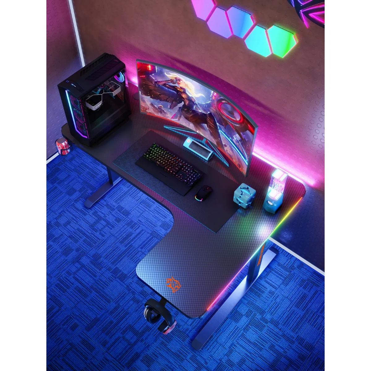 Porodo Gaming Xcommand Carbon Fiber RGB Gaming Table