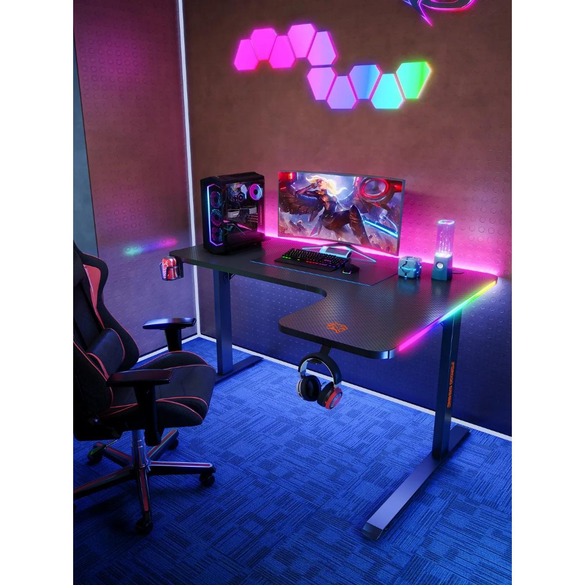 Porodo Gaming Xcommand Carbon Fiber RGB Gaming Table