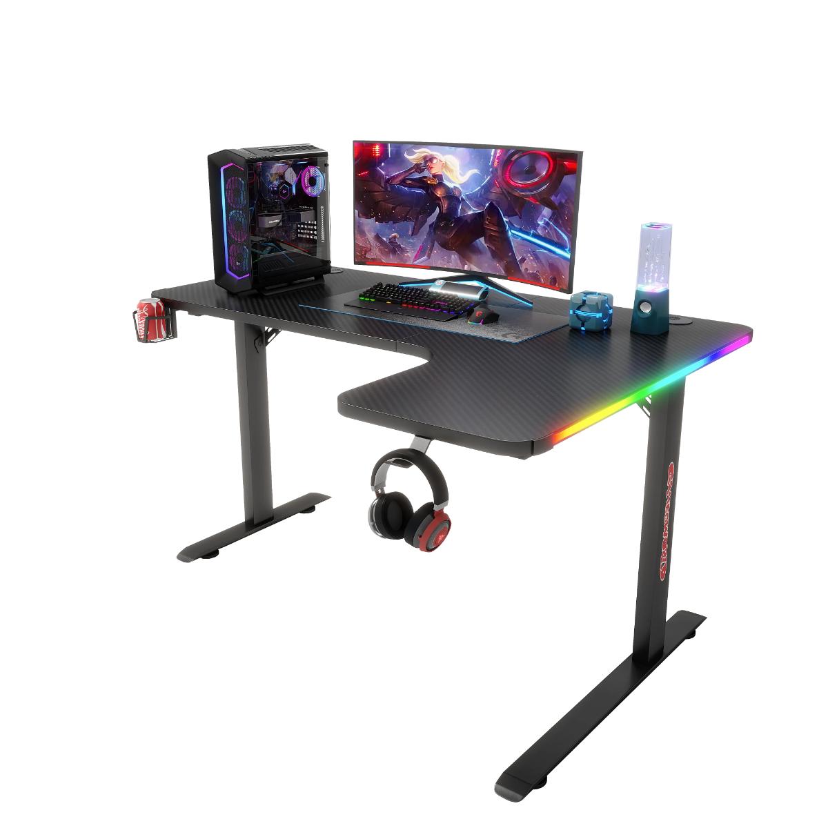 Porodo Gaming Xcommand Carbon Fiber RGB Gaming Table