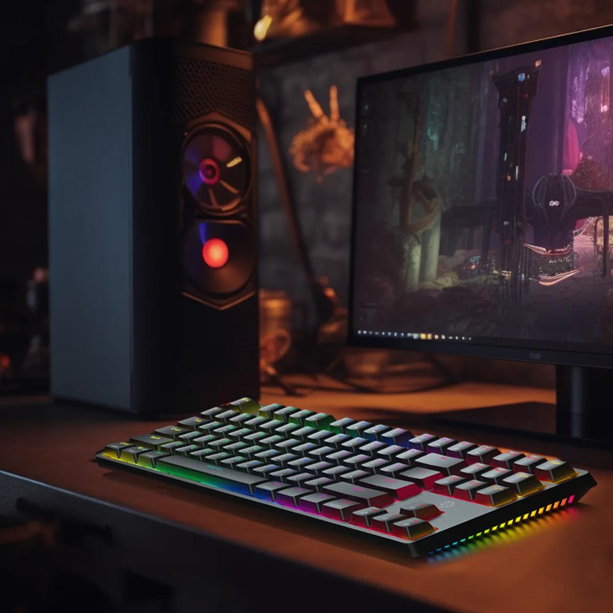 Porodo Gaming TKL 3-in-1 Wireless Mechanical Keyboard