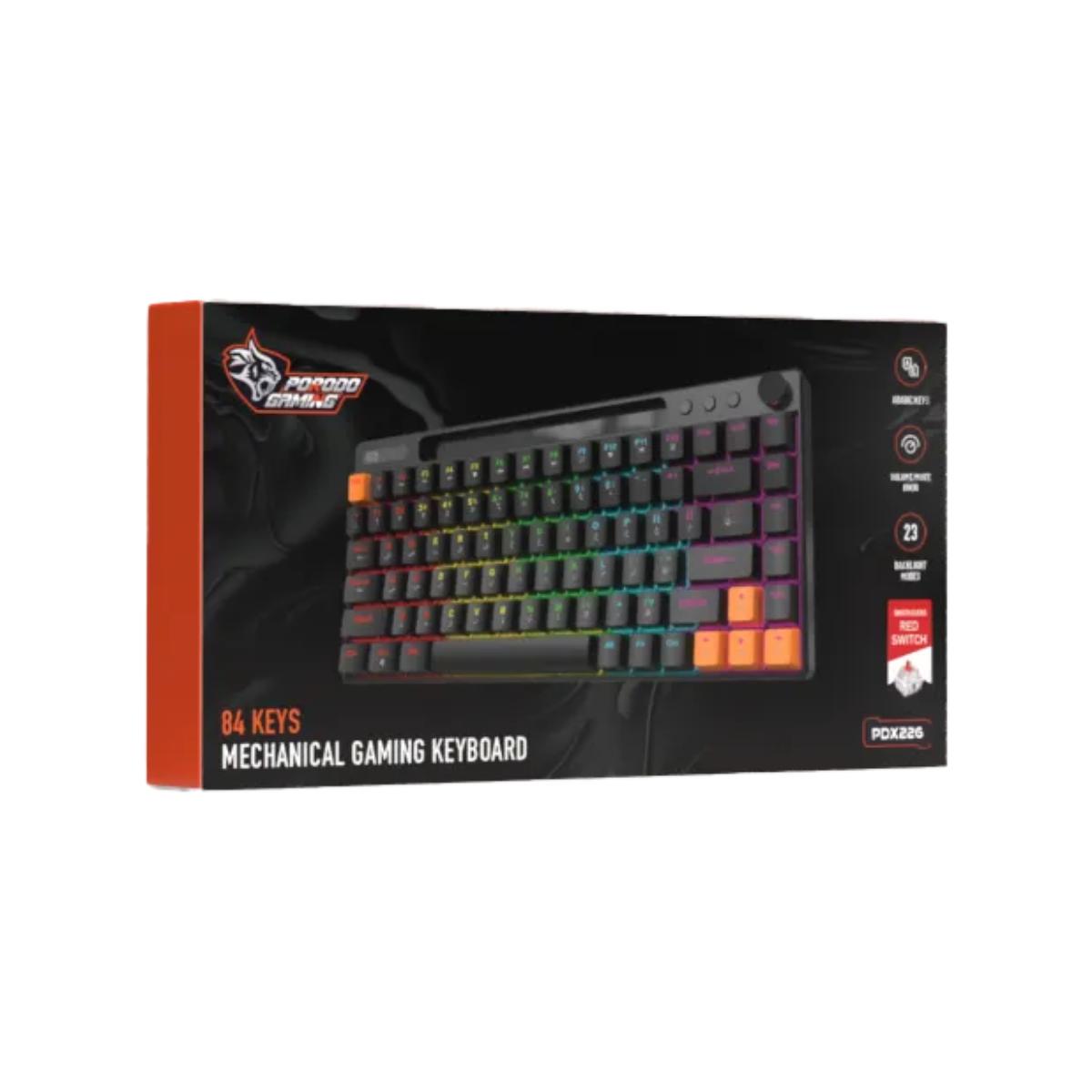 Porodo  84 Keys Mechanical Gaming Keyboard
