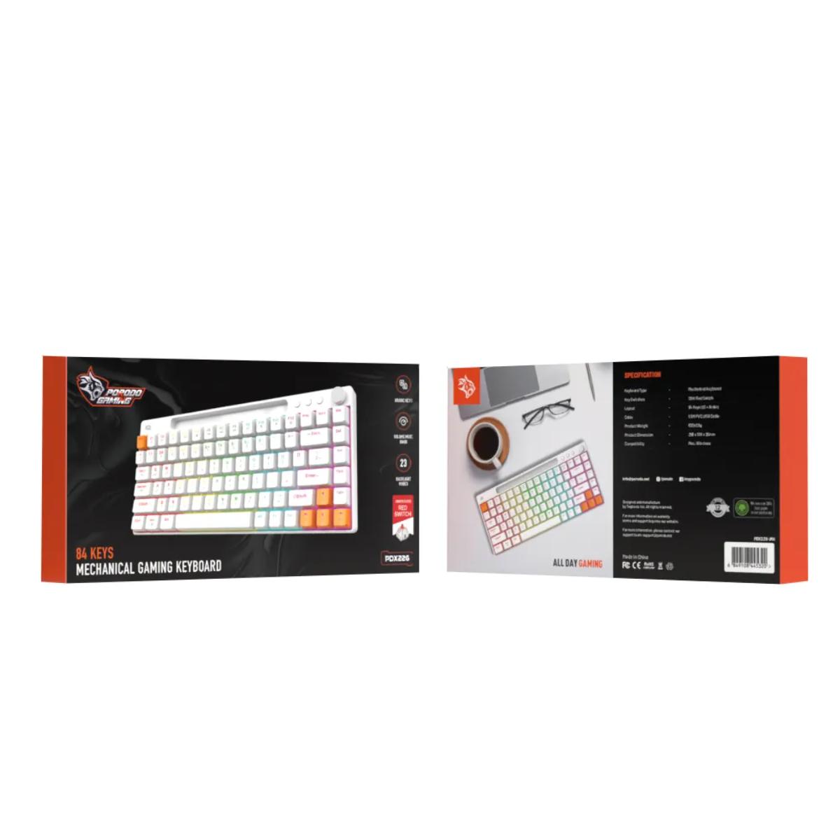 Porodo  84 Keys Mechanical Gaming Keyboard
