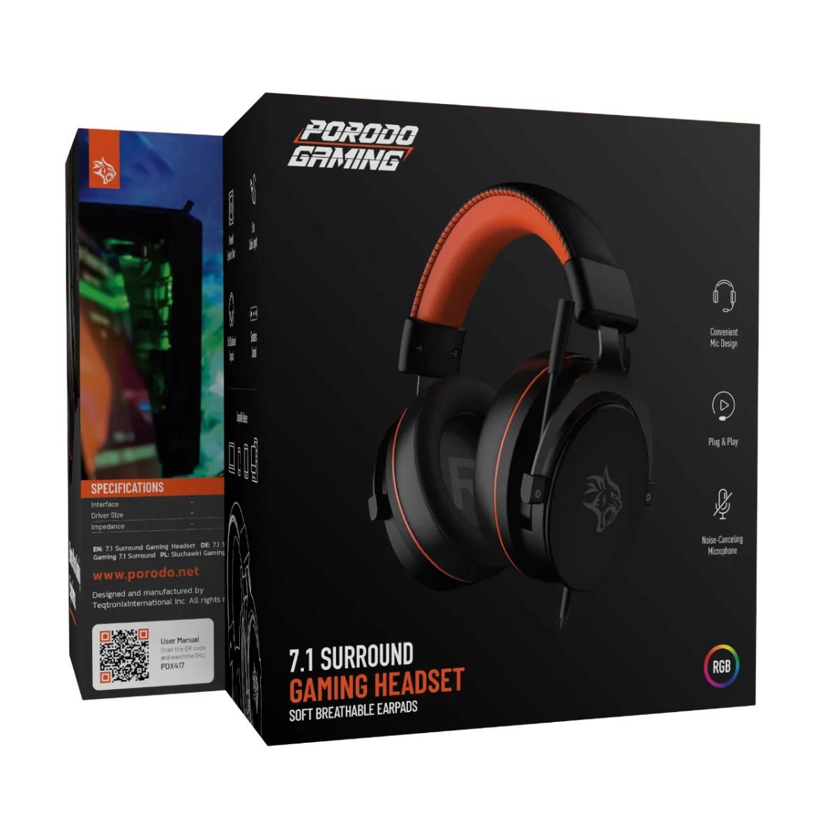 Porodo 7.1 Surround Sound Gaming Headset