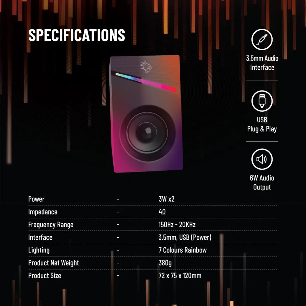 Porodo Speakers Volume Knob Control
