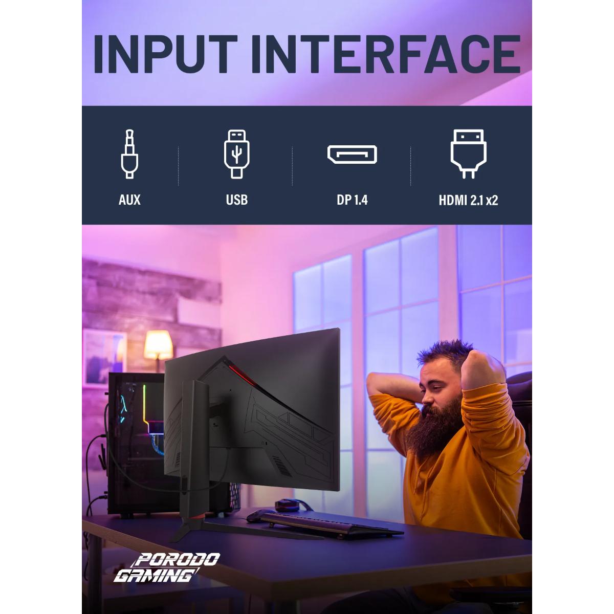 Porodo 27" Curved Gaming Monitor