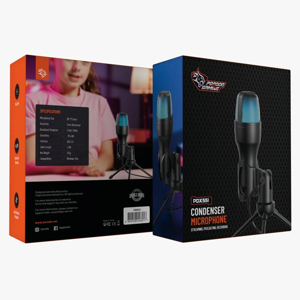Porodo Gaming Condenser Microphone 