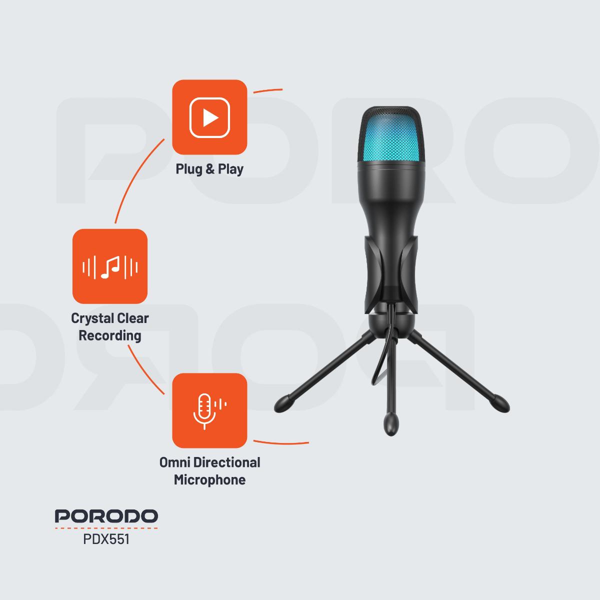 Porodo Gaming Condenser Microphone 