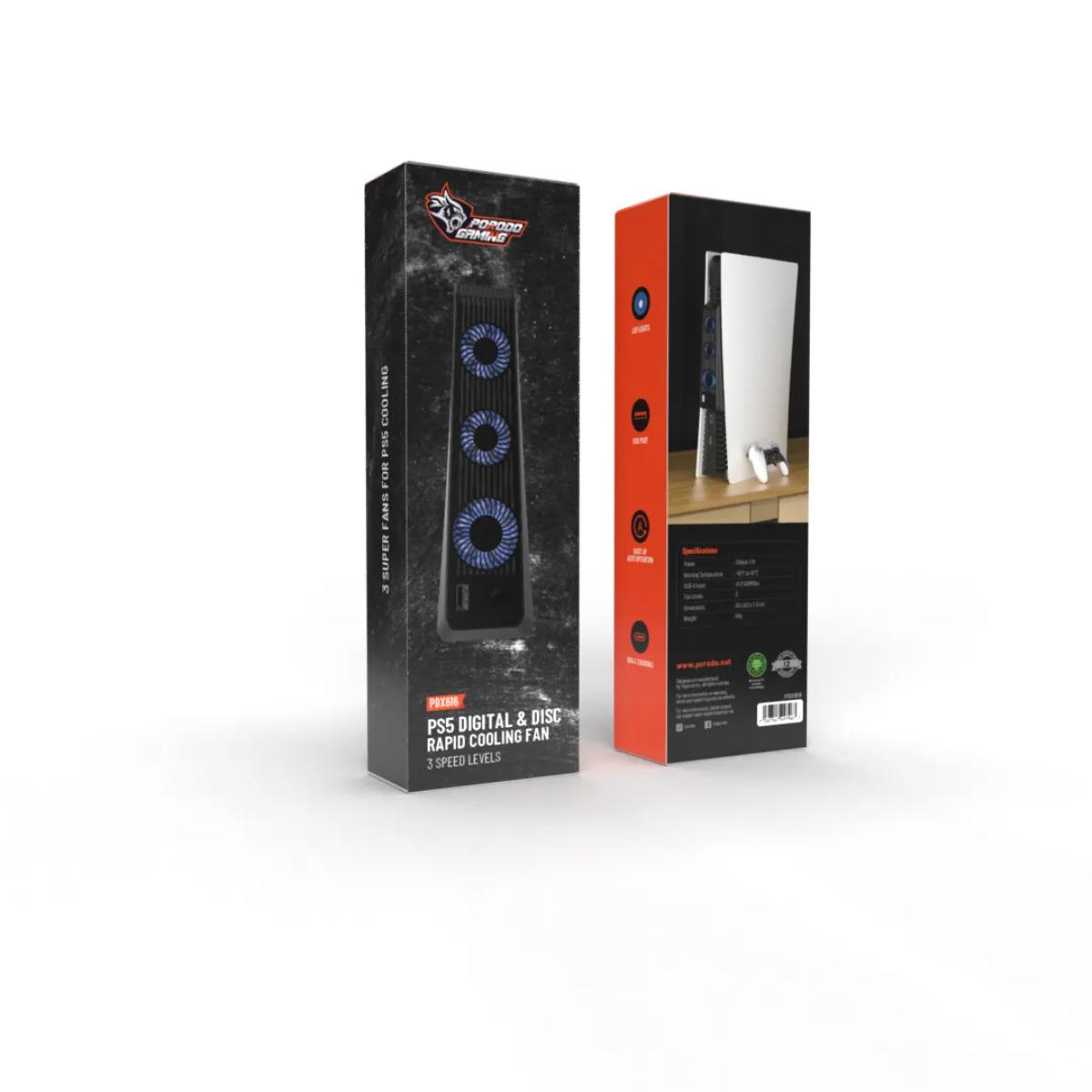 Porodo 3-Fan Rapid Cooling Stand for PS5