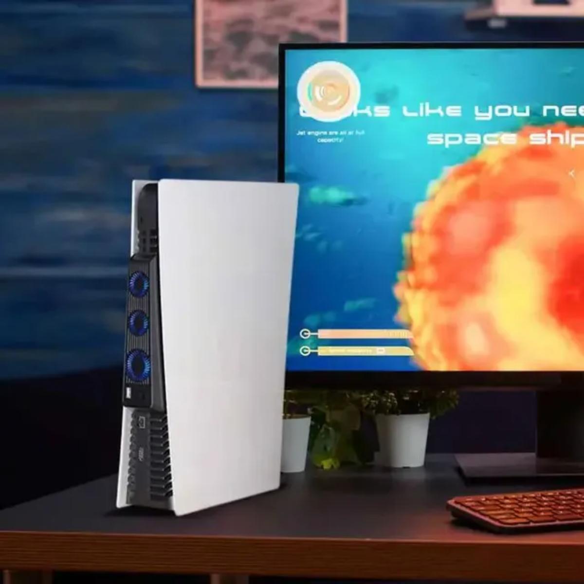 Porodo 3-Fan Rapid Cooling Stand for PS5