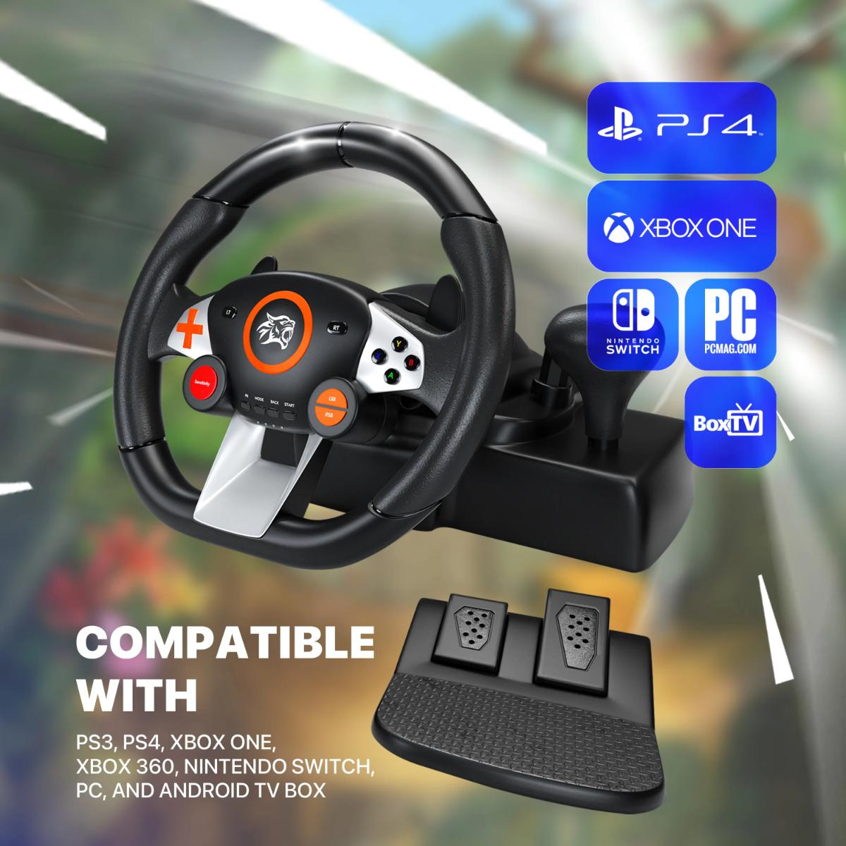 Porodo Universal Gaming Racing Wheel