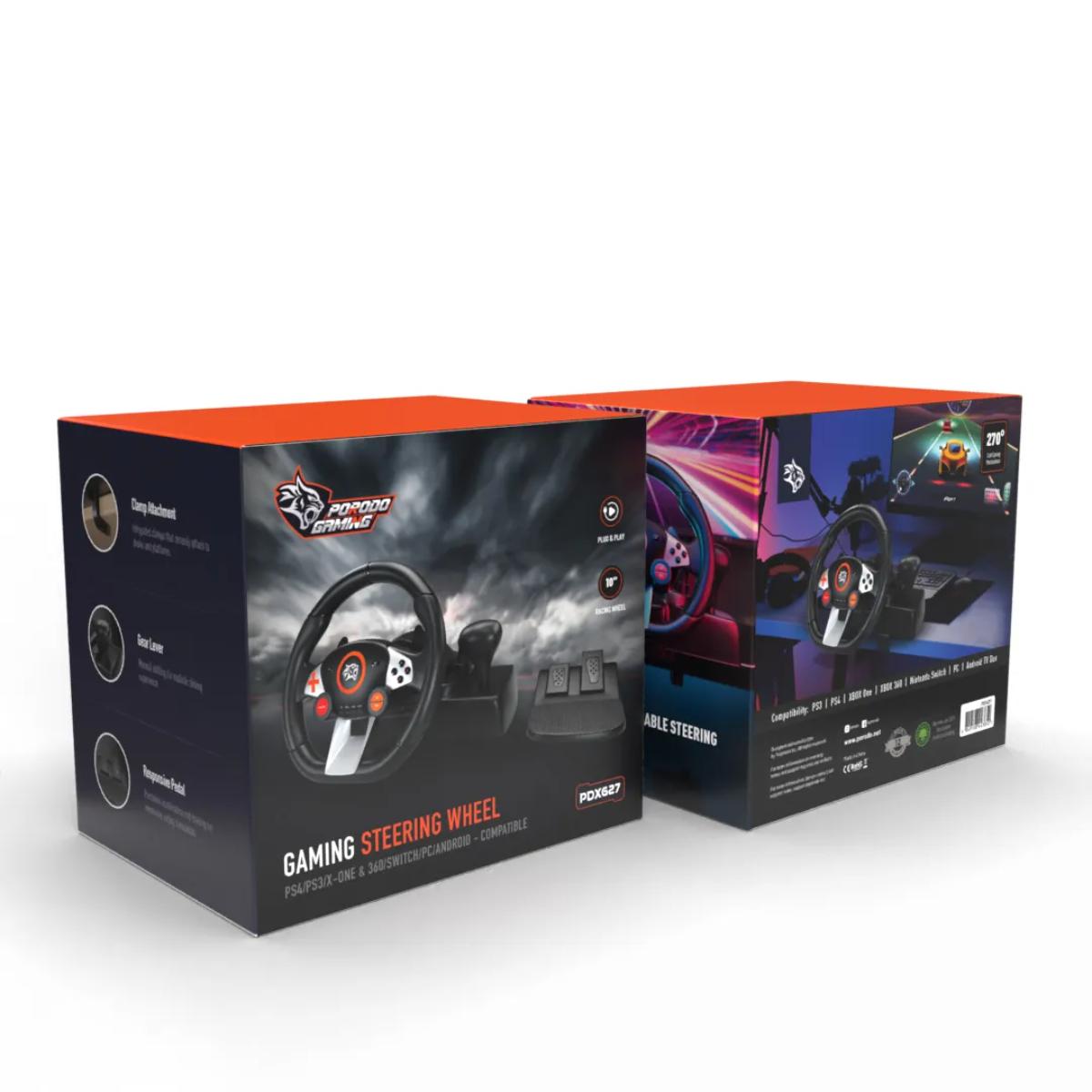 Porodo Universal Gaming Racing Wheel