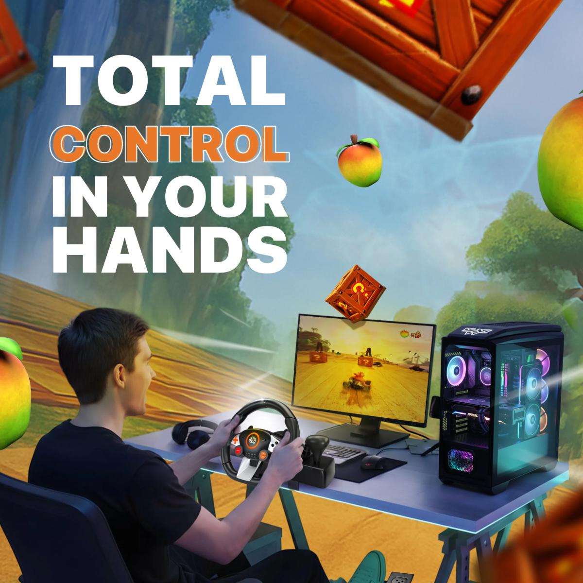 Porodo Universal Gaming Racing Wheel