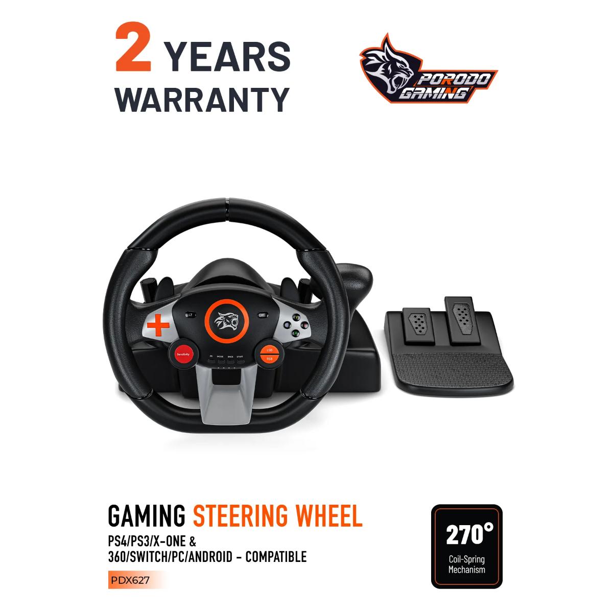 Porodo Universal Gaming Racing Wheel