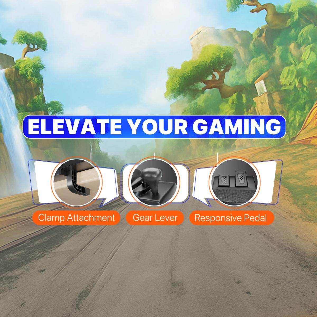 Porodo Universal Gaming Racing Wheel