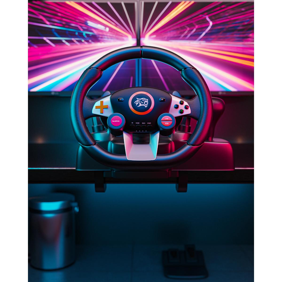 Porodo Universal Gaming Racing Wheel