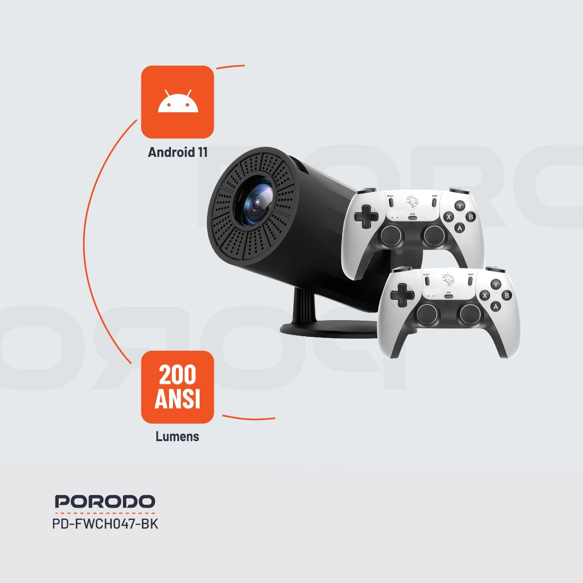 Porodo 4K Android Gaming Projector