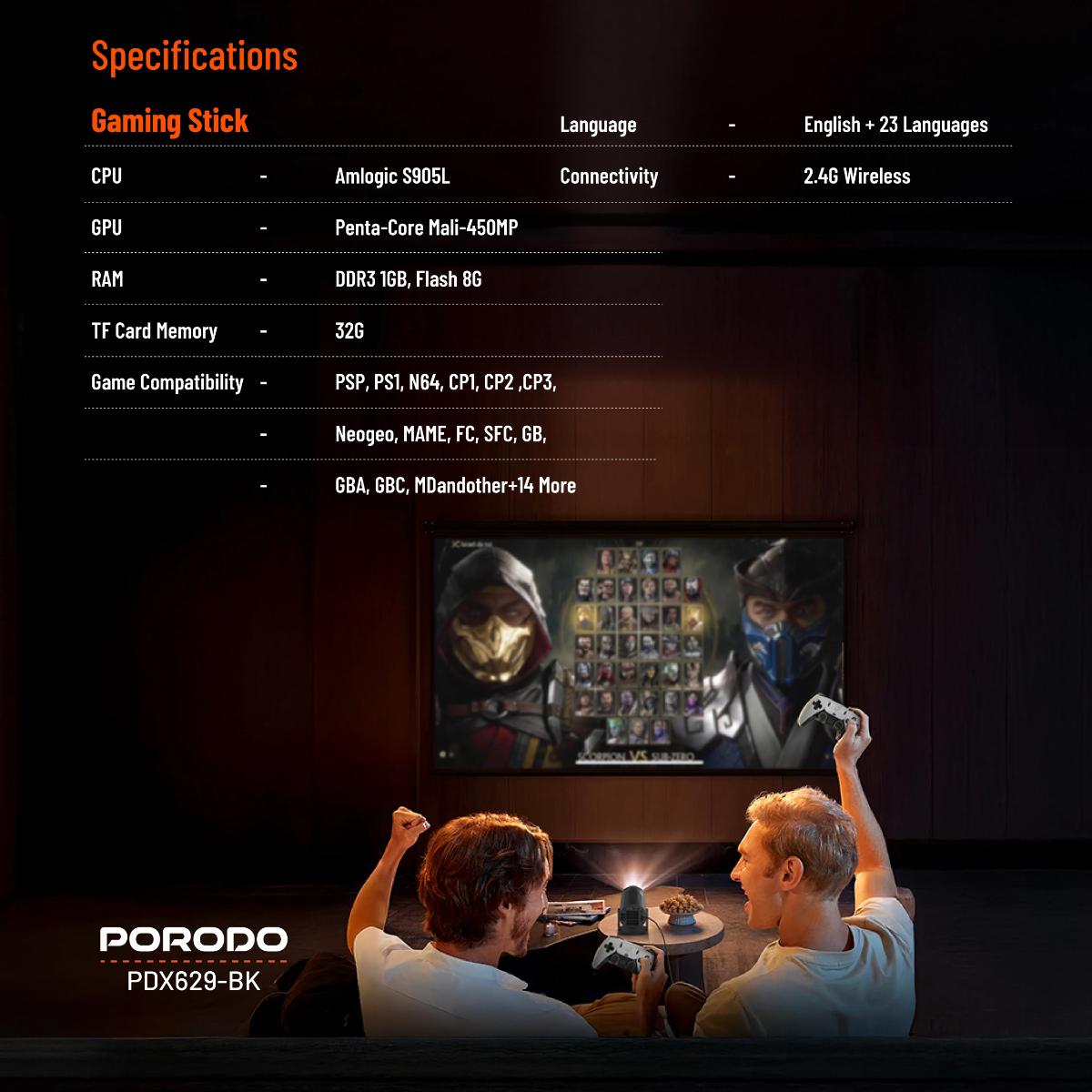Porodo 4K Android Gaming Projector