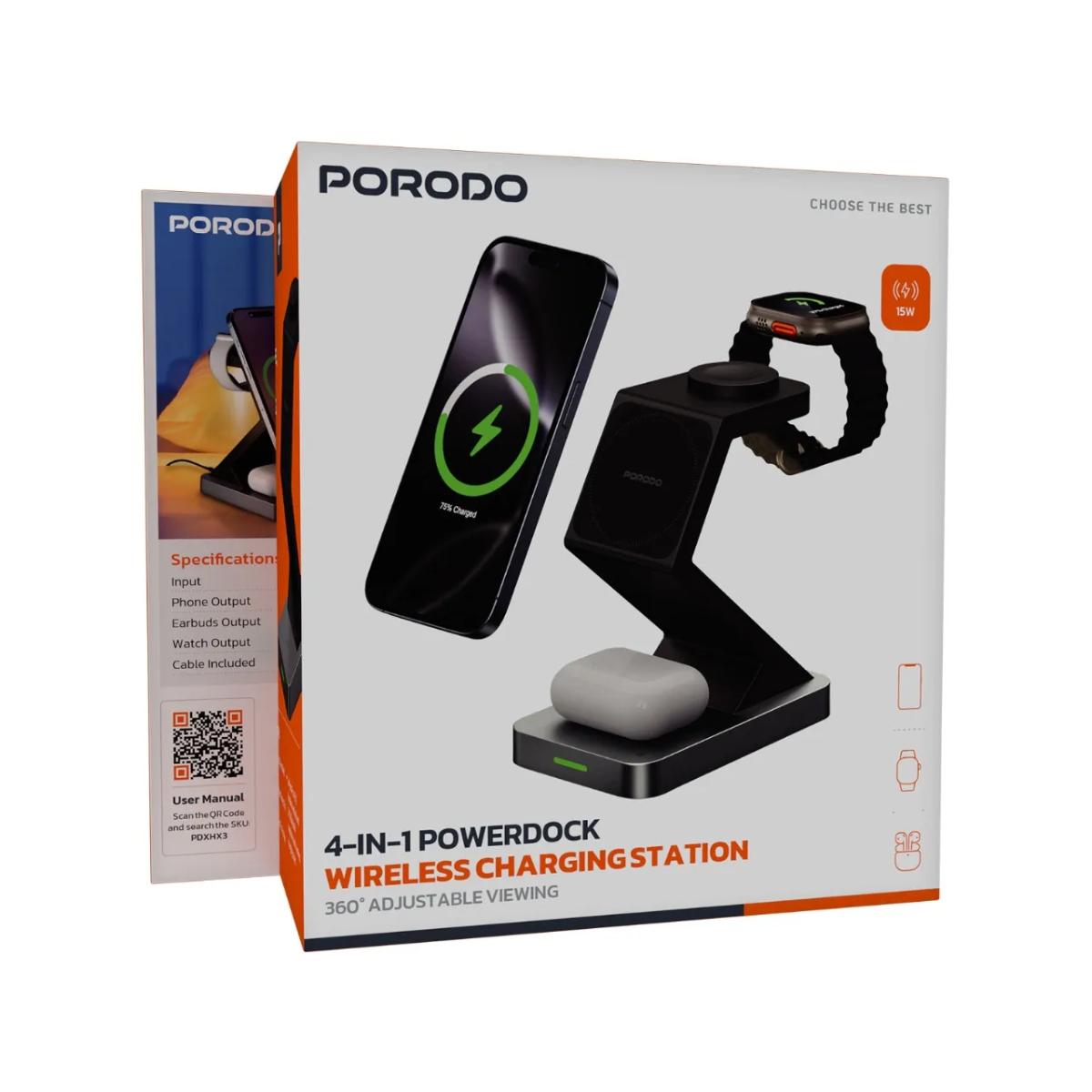 Porodo 4-in-1 Wireless Charging Station