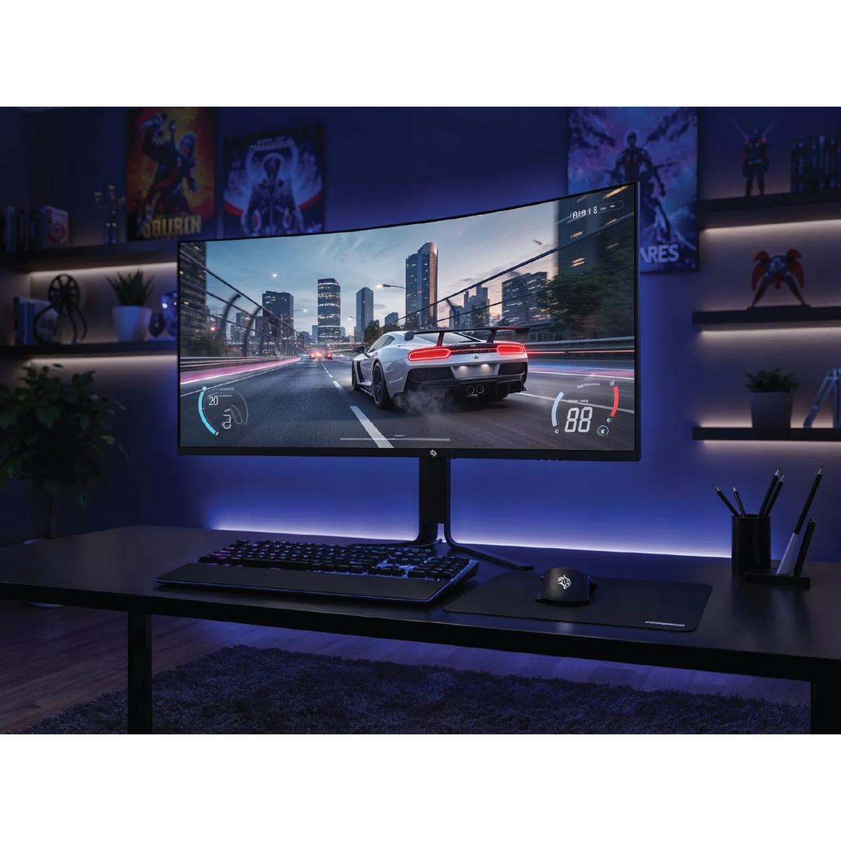 Porodo 34" Curved 200Hz Ultra-Wide Gaming Monitor