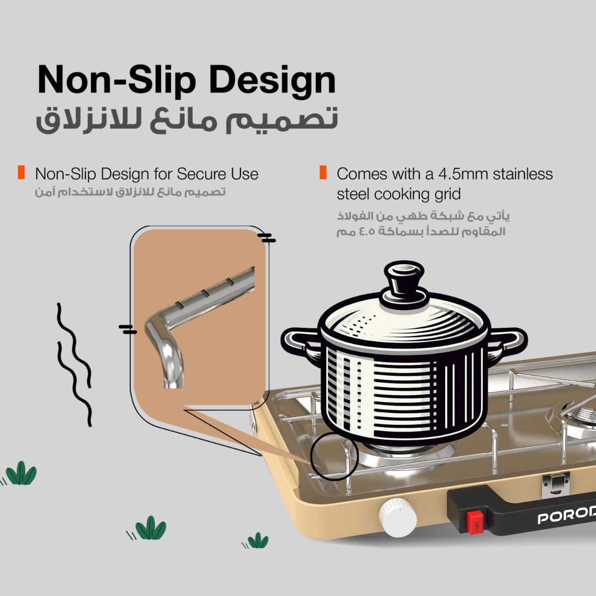 Porodo Lifestyle Dual Burner Foldable Camping Stove