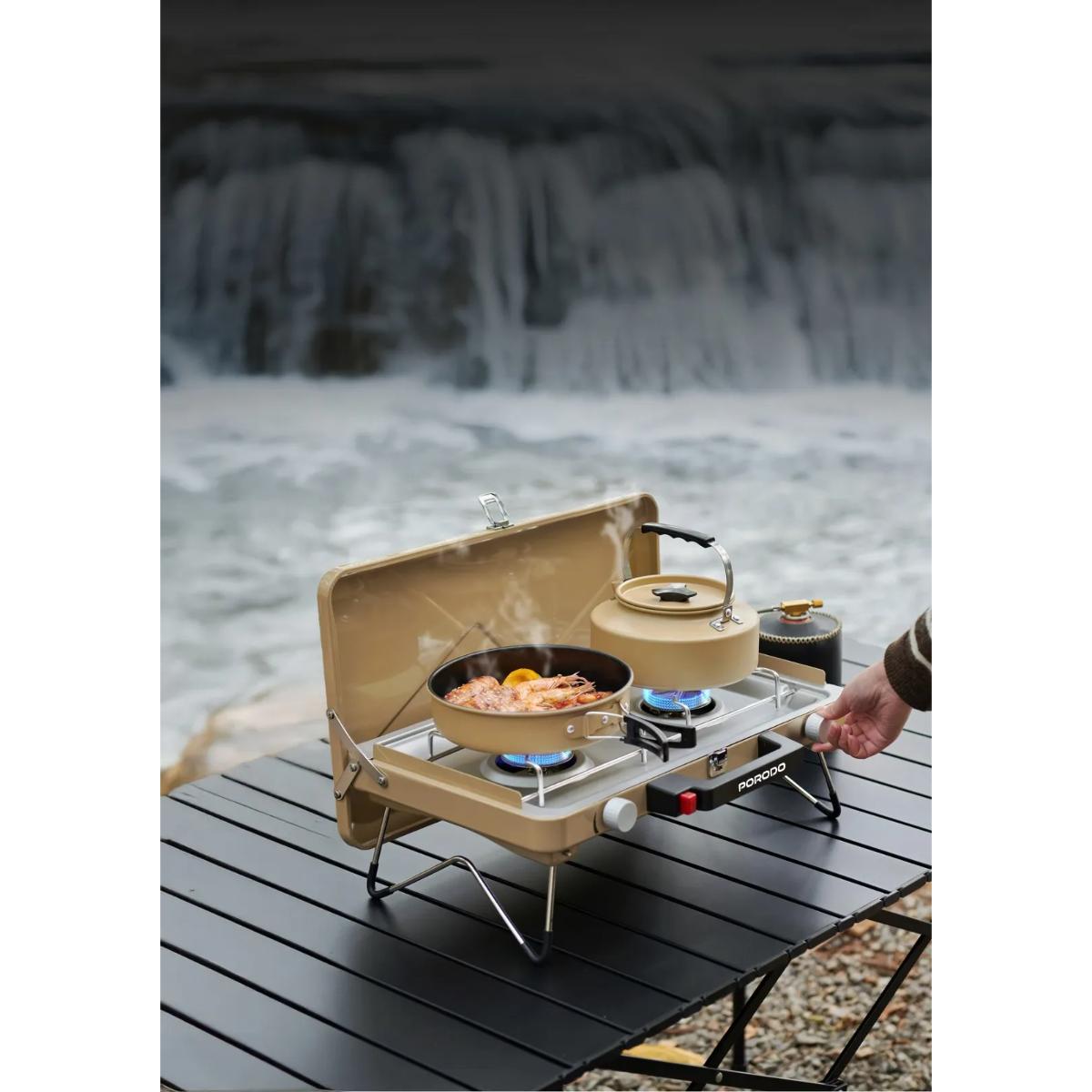 Porodo Lifestyle Dual Burner Foldable Camping Stove