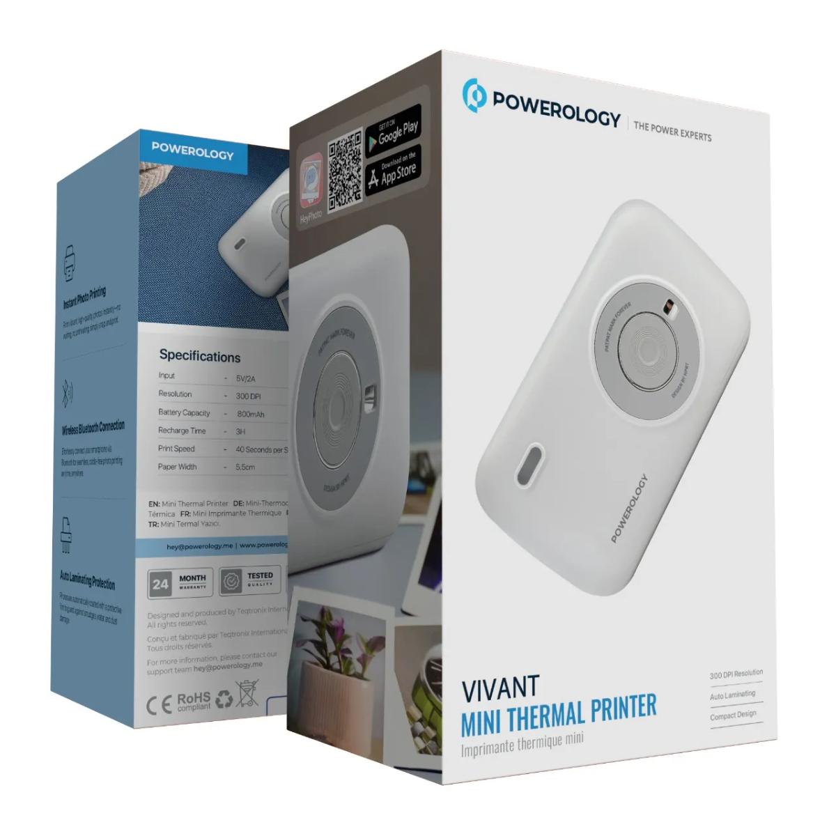 Powerology Vivant Mini Thermal Printer
