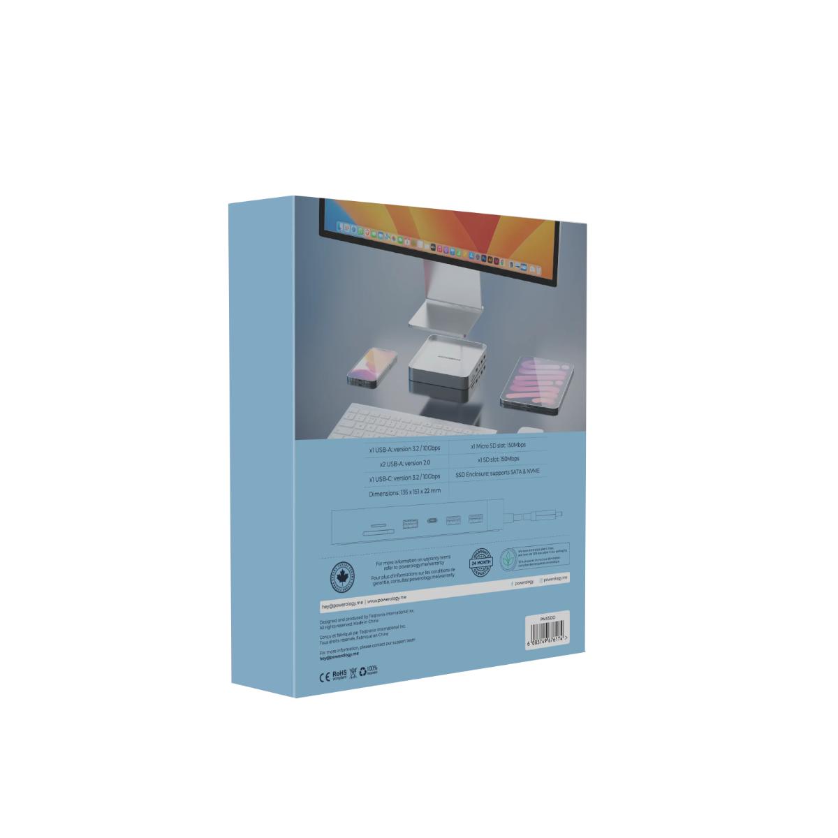 Powerology 8-in-1 iMac Stand & USB-C Hub
