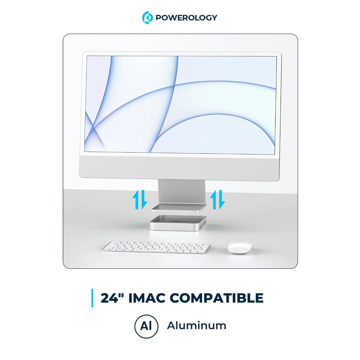 Powerology 8-in-1 iMac Stand & USB-C Hub