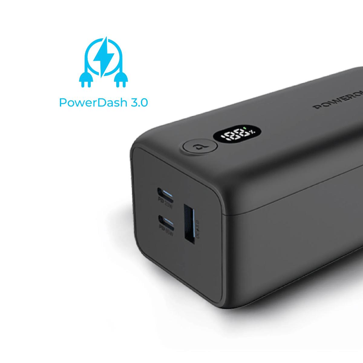 Powerology Onyx 30000mAh 4-Port Portable Charger