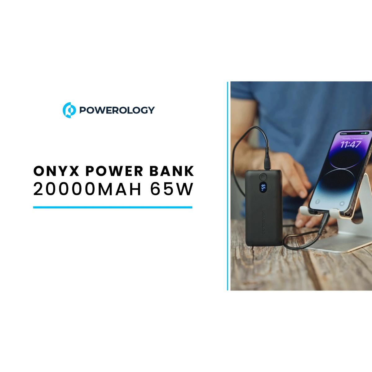 Powerology Onyx 30000mAh 4-Port Portable Charger