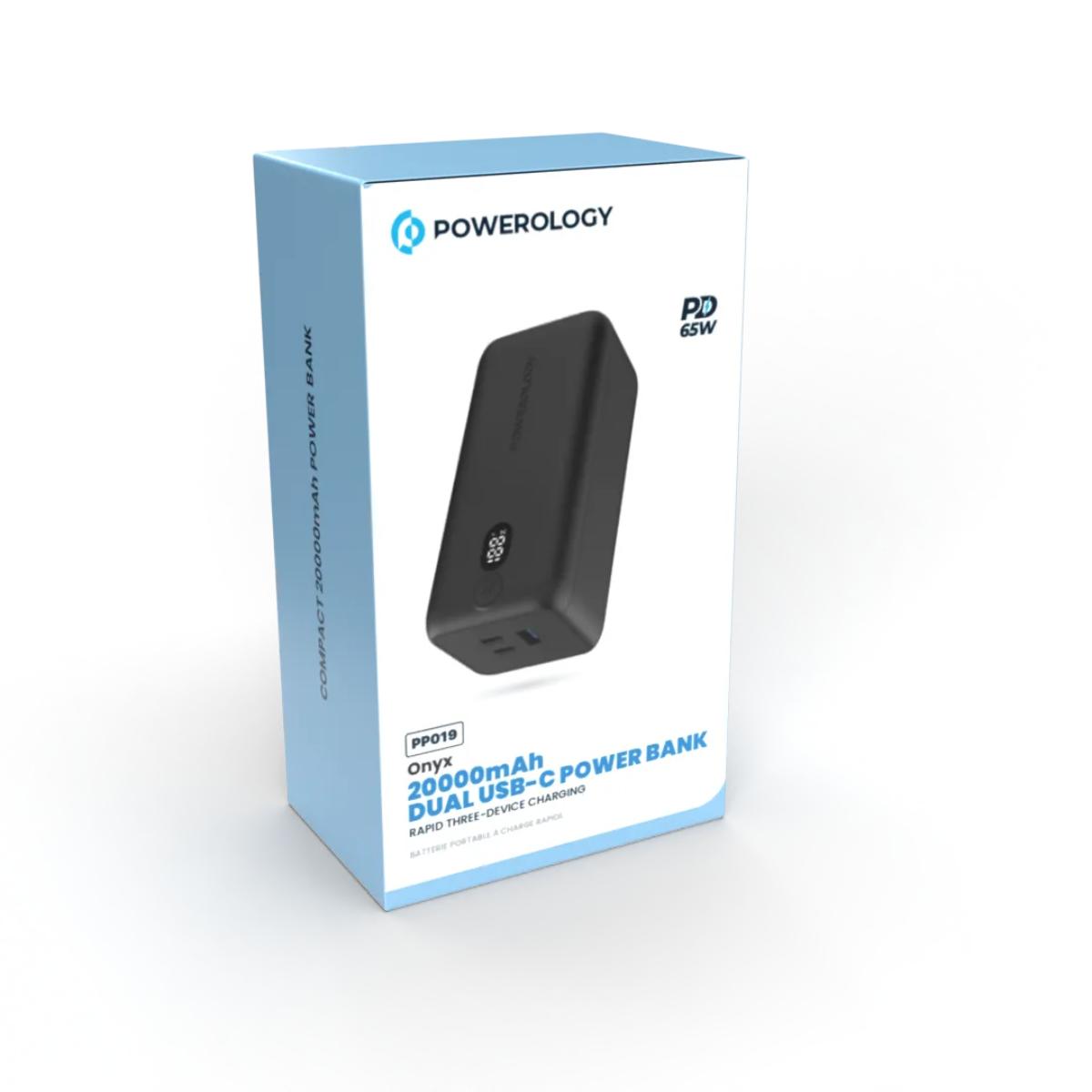 Powerology Onyx 30000mAh 4-Port Portable Charger
