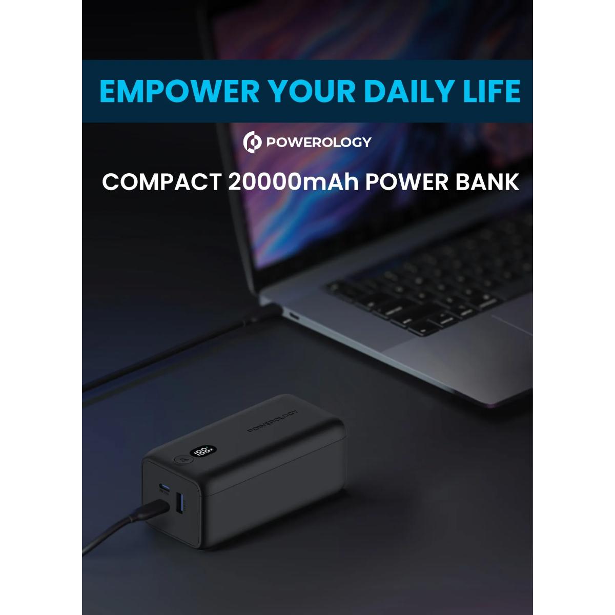 Powerology Onyx 30000mAh 4-Port Portable Charger