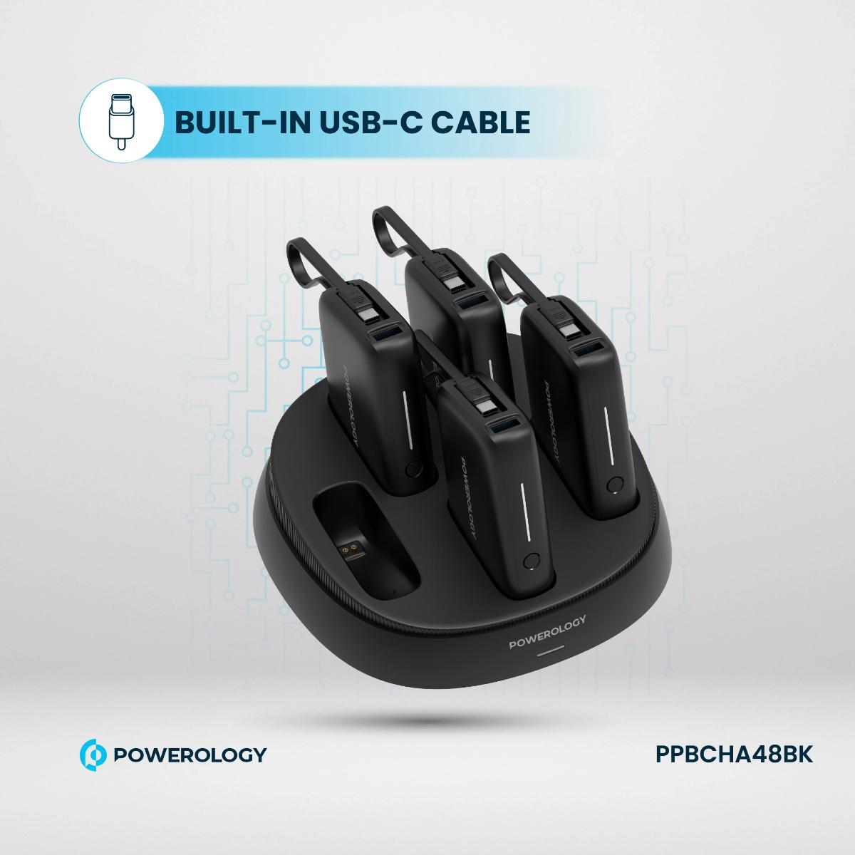 Powerology ×5 10000mAh Power Bank Station