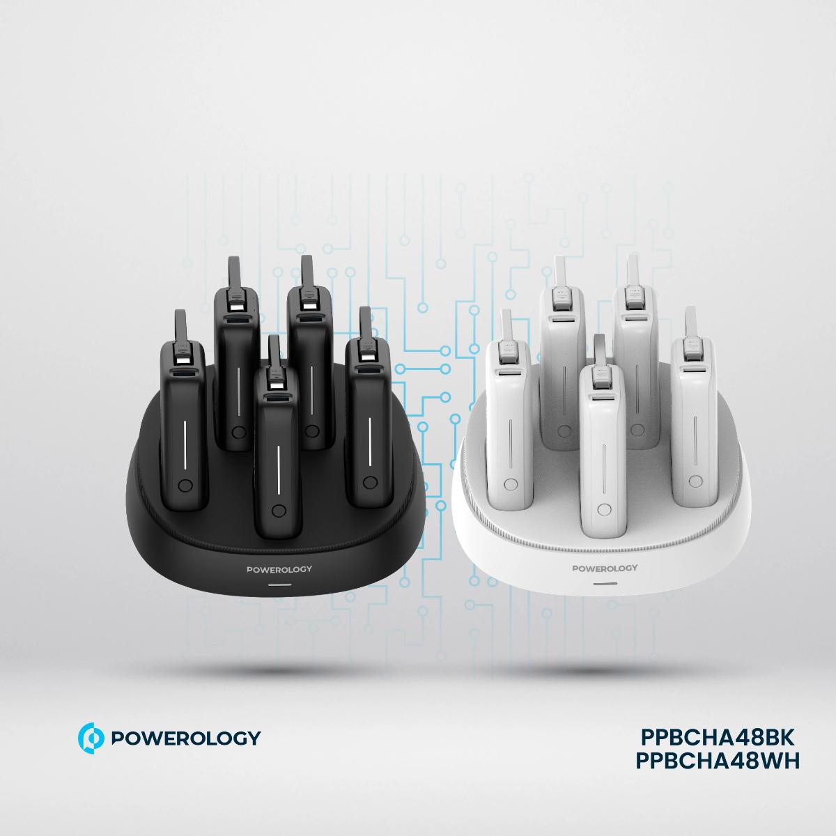 Powerology ×5 10000mAh Power Bank Station