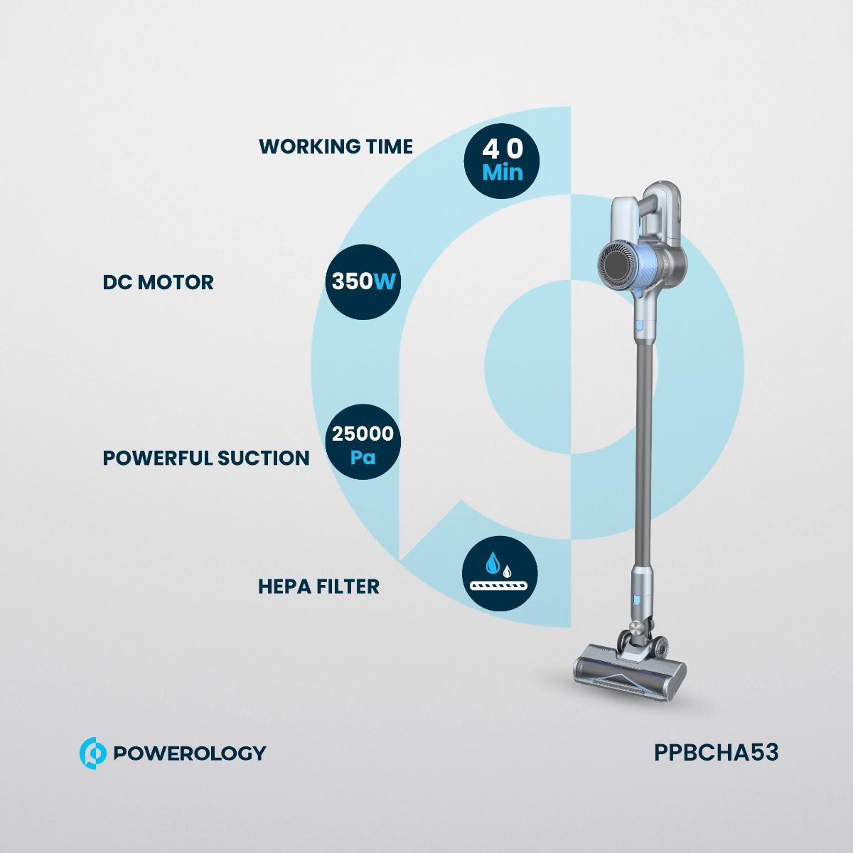 Powerology Smart Cordless Vacuum Cleaner (27000Pa)