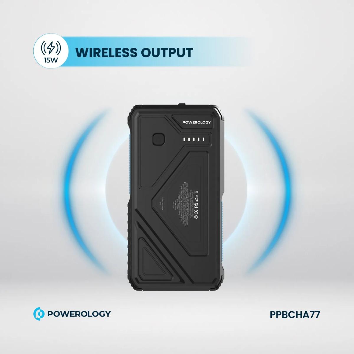 Powerology 27000mAh Solar Wireless Power Bank