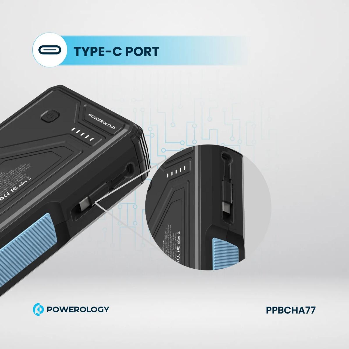 Powerology 27000mAh Solar Wireless Power Bank