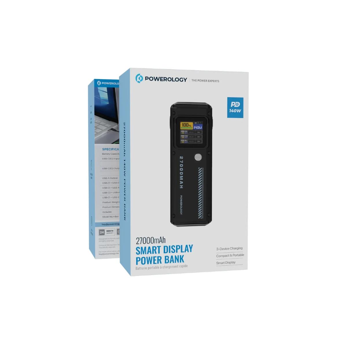 Powerology 27000mAh Smart Display Power Bank