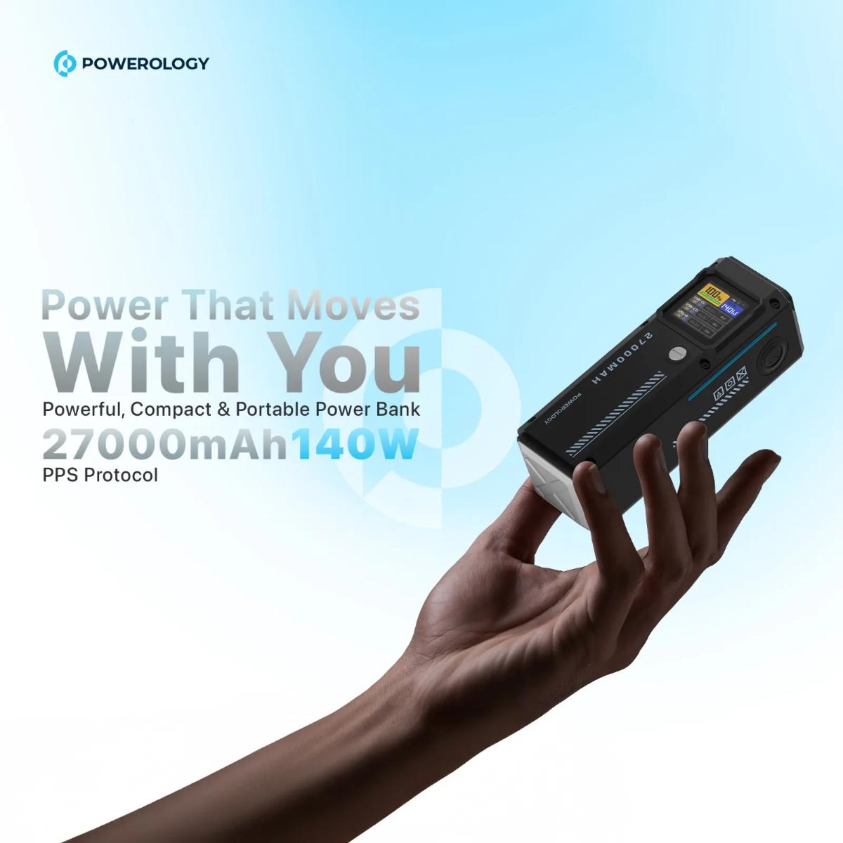 Powerology 27000mAh Smart Display Power Bank