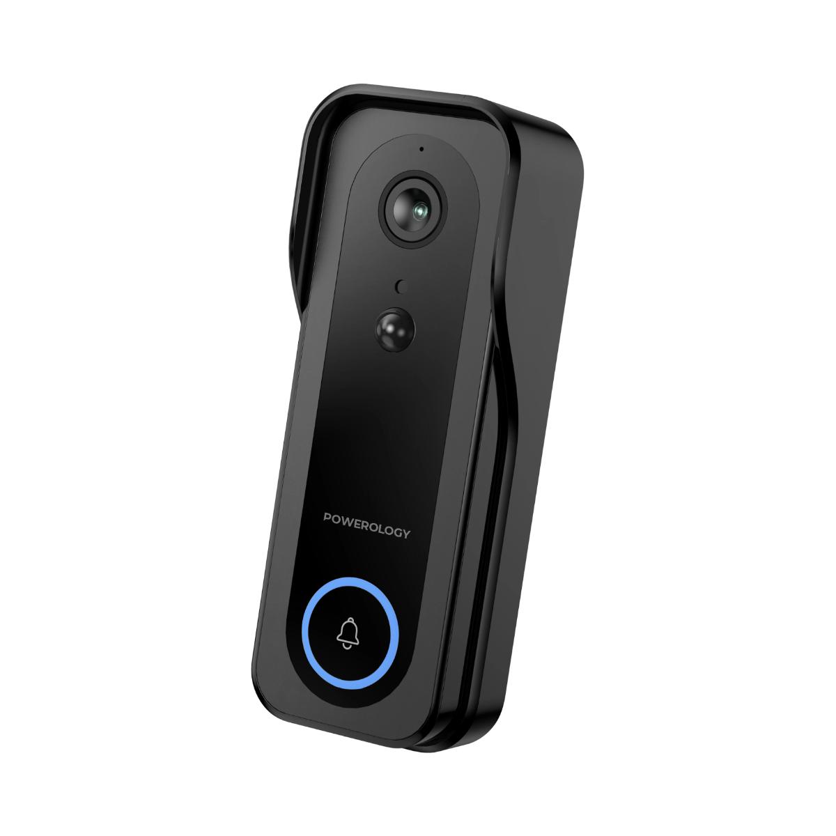 Powerology Smart WiFi Video Doorbell + Wireless Chime
