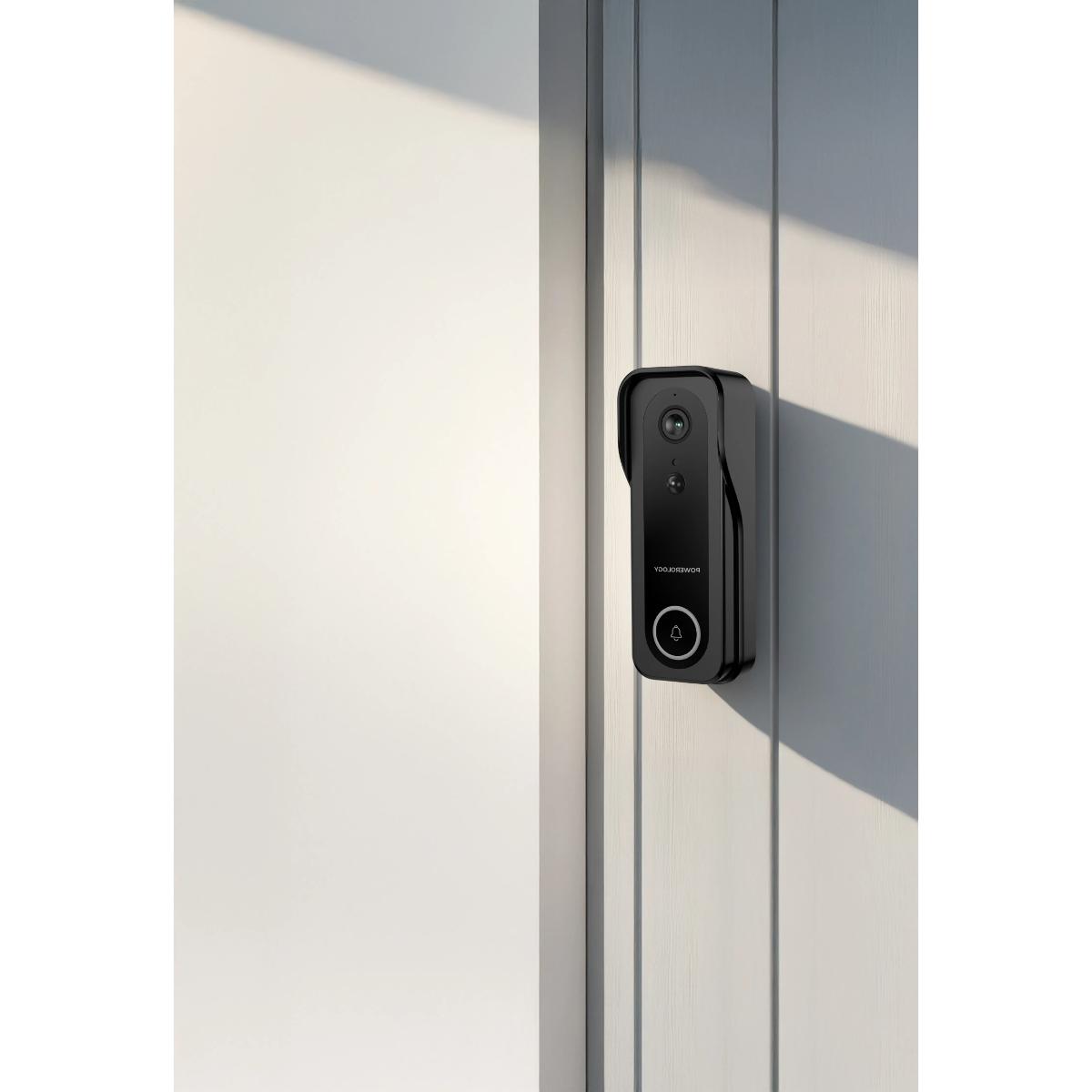 Powerology Smart WiFi Video Doorbell + Wireless Chime