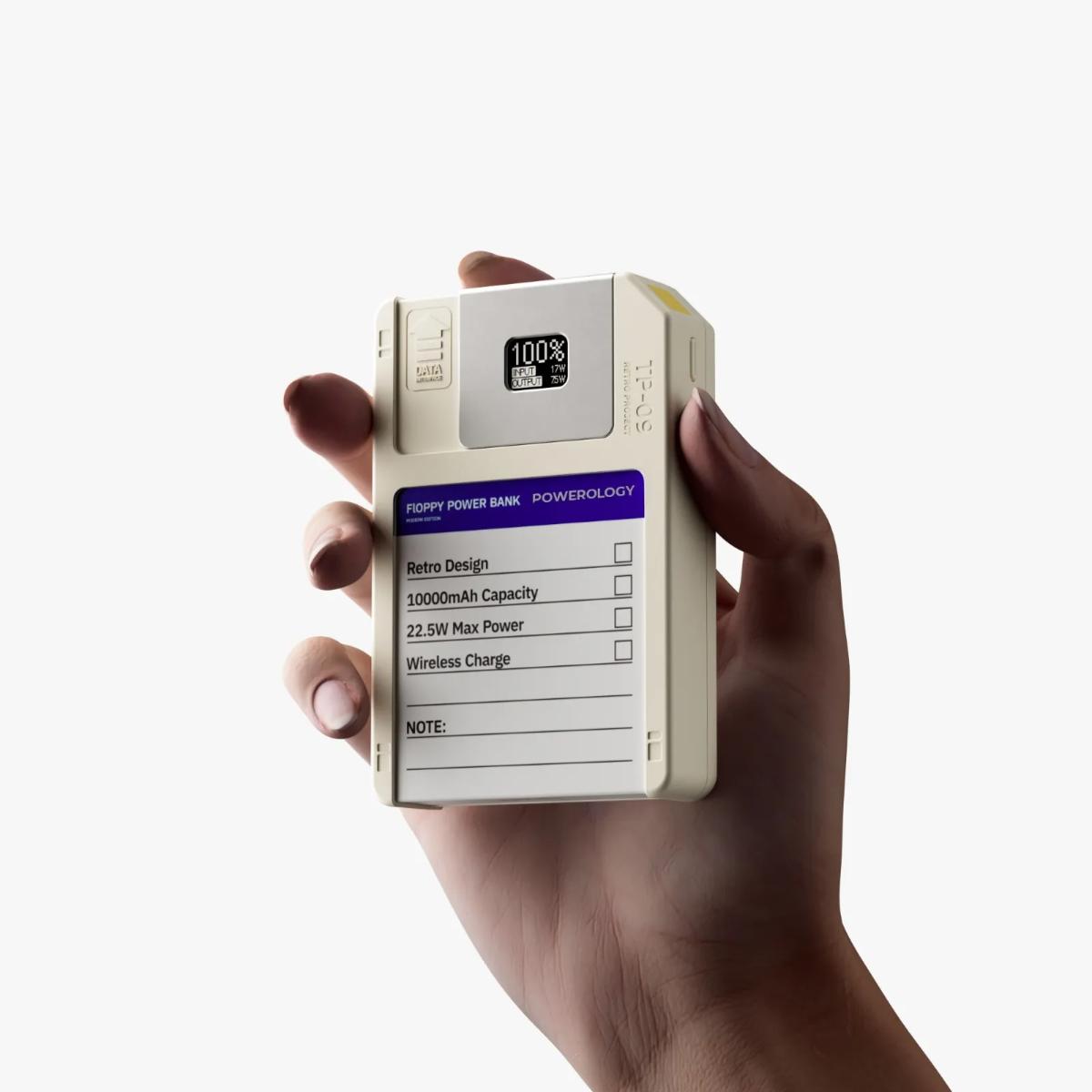 Powerology  Floppy Disk 10,000mAh  Power Bank