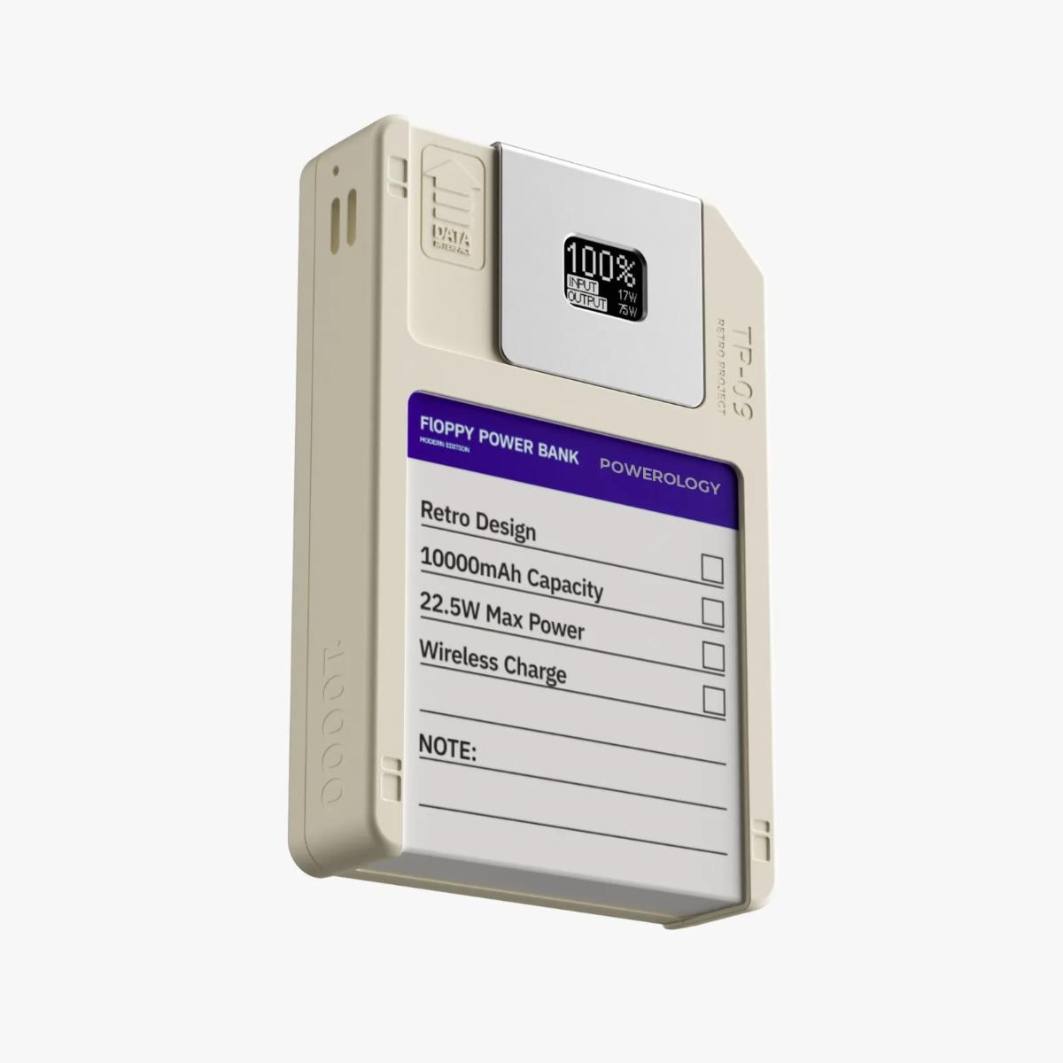 Powerology  Floppy Disk 10,000mAh  Power Bank