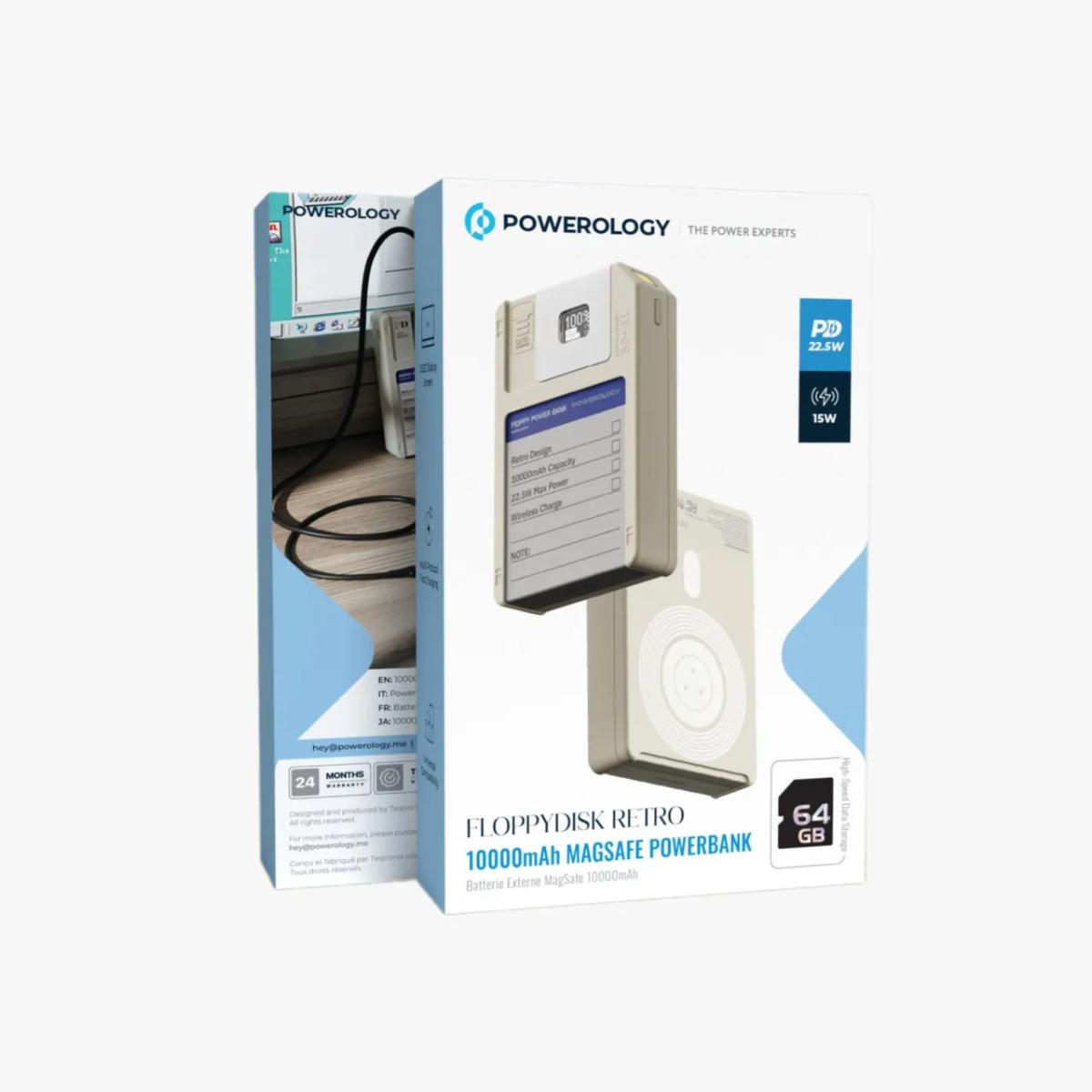 Powerology  Floppy Disk 10,000mAh  Power Bank