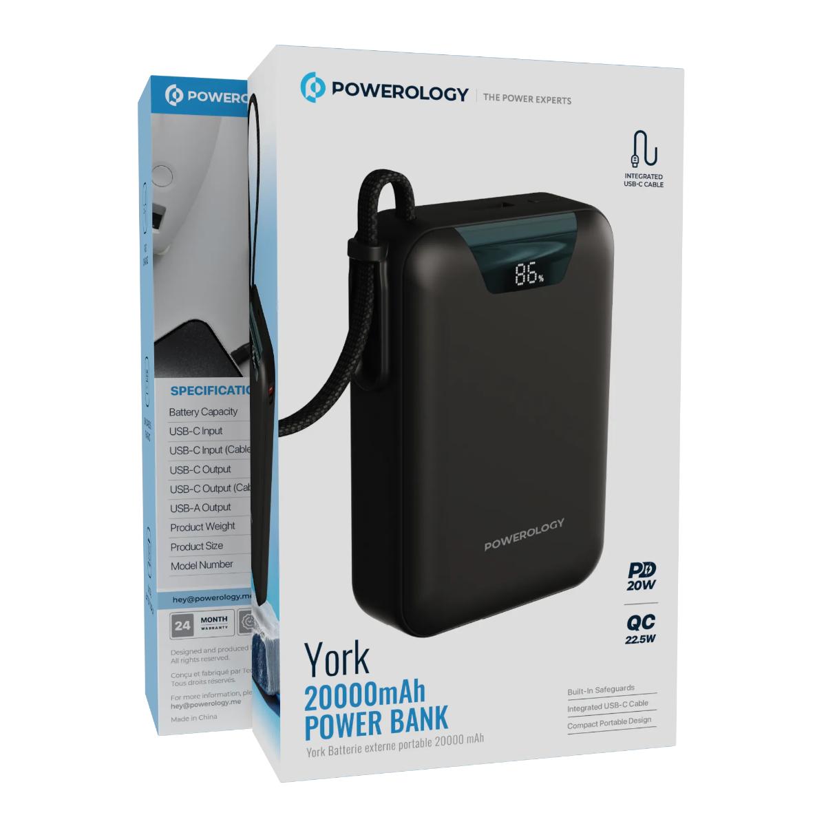 Powerology York 20000mAh Power Bank